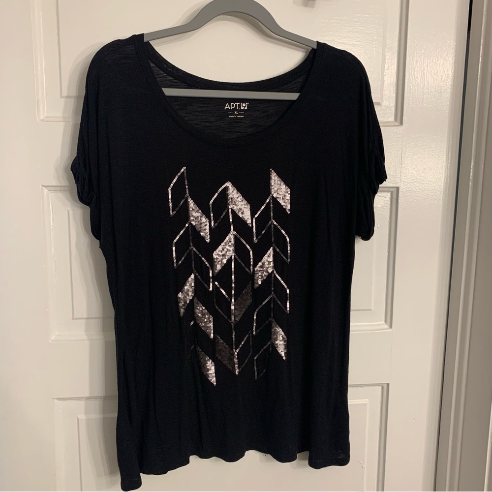 Apt 9 Sequin Graphic Tee
